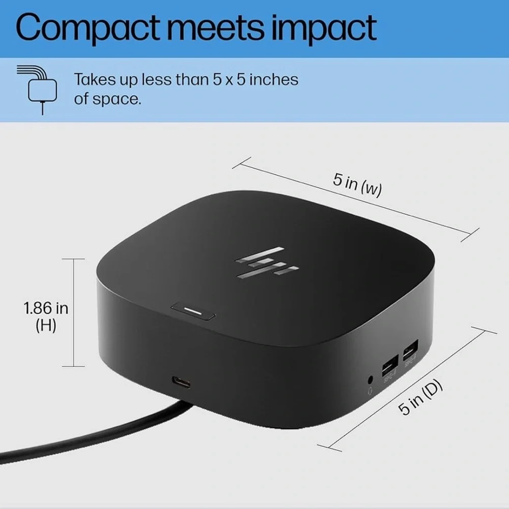 HP USB-C Dock G5-11-in-1 Adapter for Both USB-C and Thunderbolt-Enabled